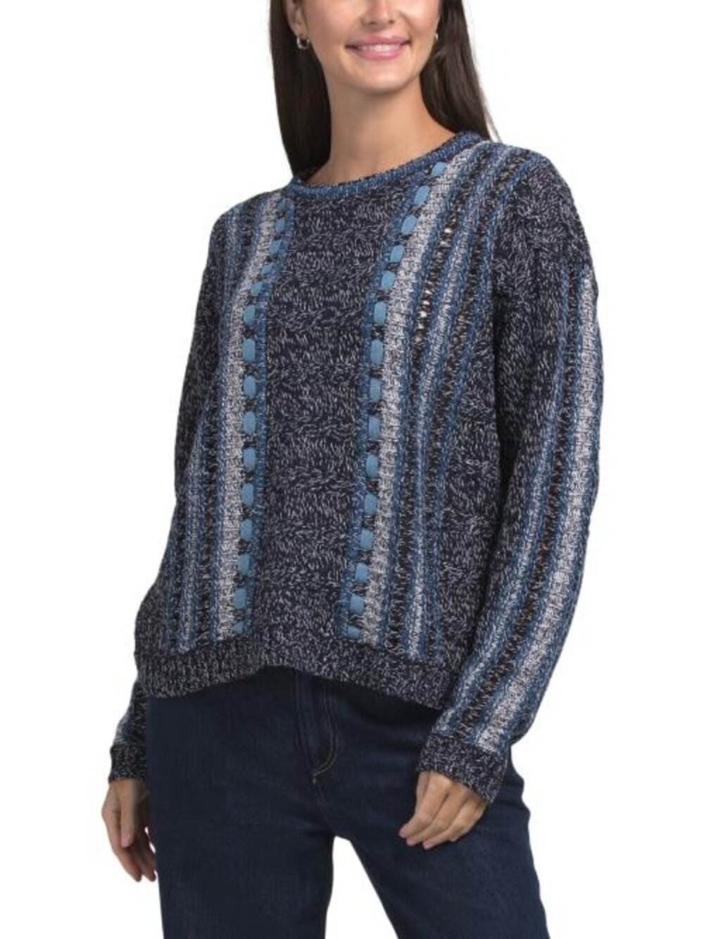 LOVE STITCH Striped Sweater